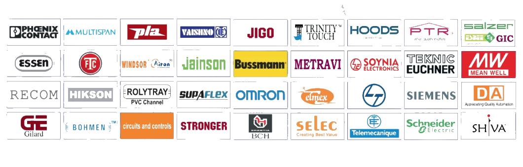 36 authorised brands including Phoenix Contact, Siemens, Schneider Electric, Omron, L&T